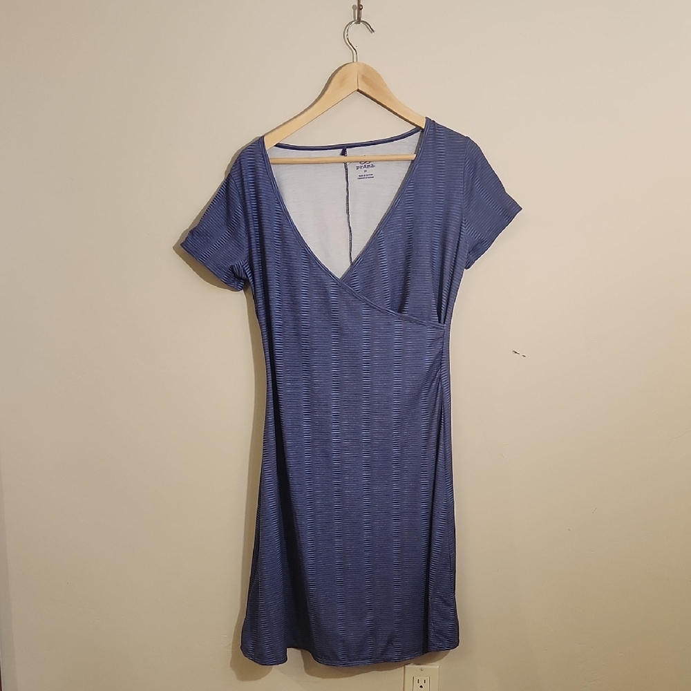 Prana Striped Blue Midi Dress
